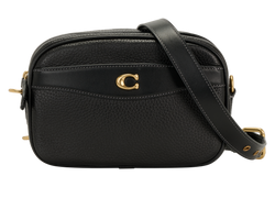 Camera Bag, Leather, Black, DB, S, CC388, 3*